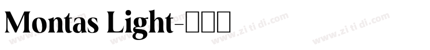 Montas Light字体转换